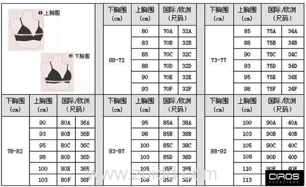 网购尺寸挑不准尺寸对照表教你精准挑尺码