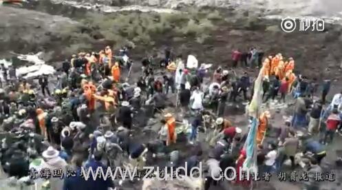 青海玛沁境内果洛州玛沁县发生山体滑坡9人被埋现场图片最新情况消息